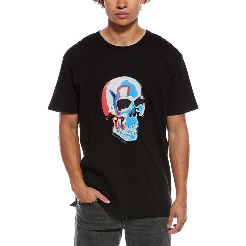 Alexander Mcqueen Mens  Solarized Skull T-Shirt